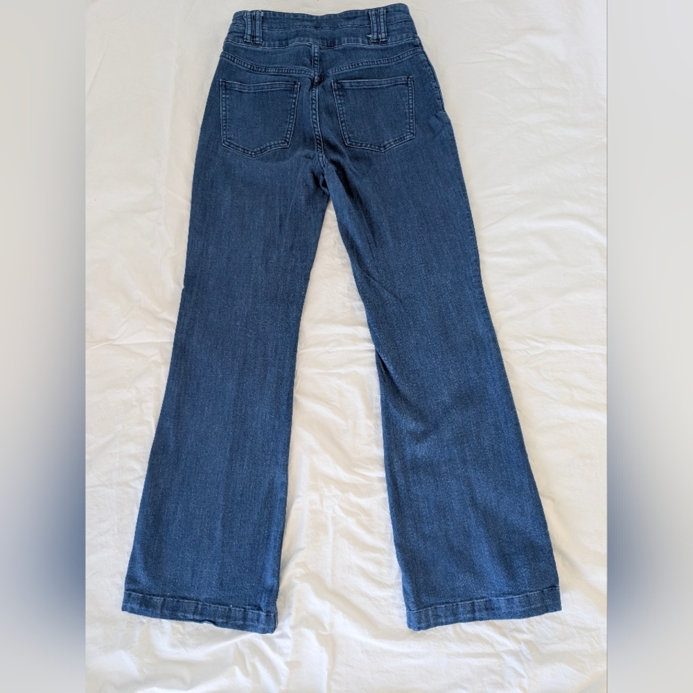 BCBGMaxAzria Dark Blue Flare Jeans - Picture 4 of 6